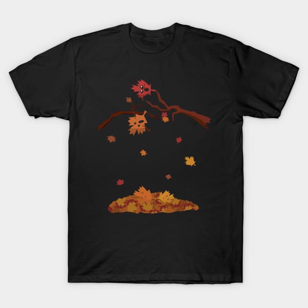 Falling Leaves T-Shirt by tyleraldridgedesign